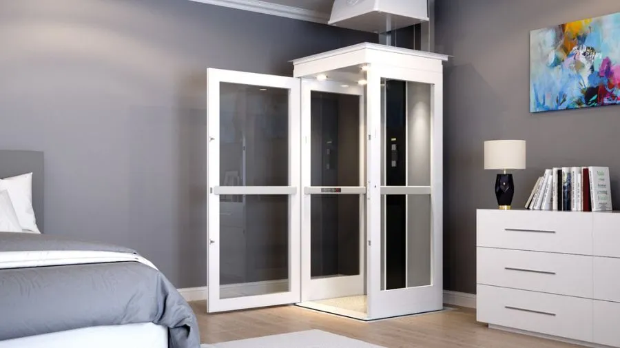 a home elevator in a bedroom