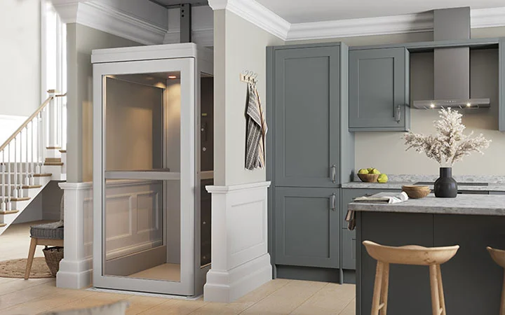 connect xl home elevator next to the kitchen