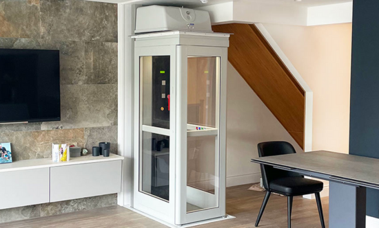 home elevator next to a stairwell