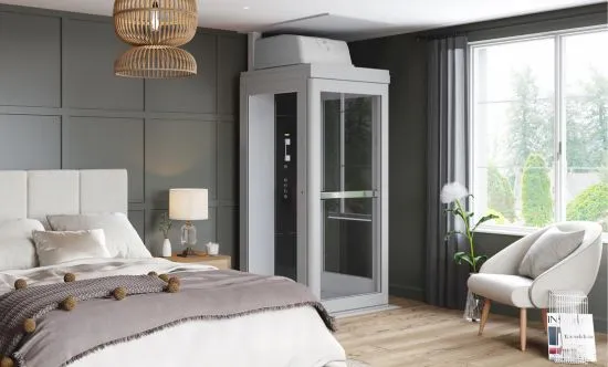 a home elevator in a bedroom