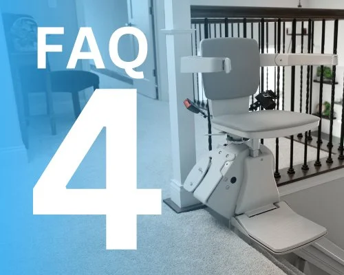 faq 4 text over an image of an indoor stair lift